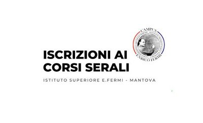 ISCRIZIONI CORSO SERALE