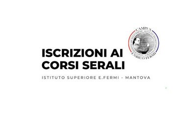 AVVIO DELLE ISCRIZIONI CORSO SERALE